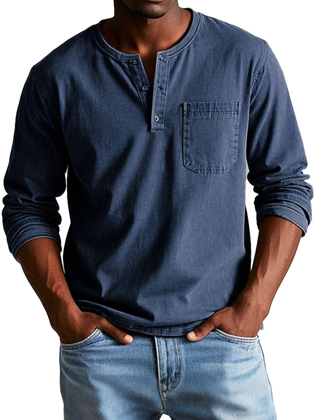 Liam | Stylish Men's Denim Shirt with Pocket for Everyday Wear 5