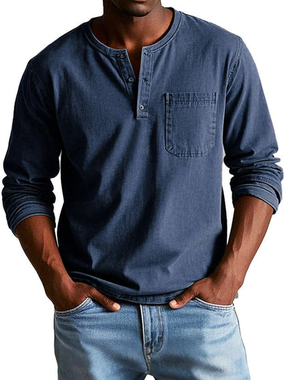 Liam | Stylish Men's Denim Shirt with Pocket for Everyday Wear 5