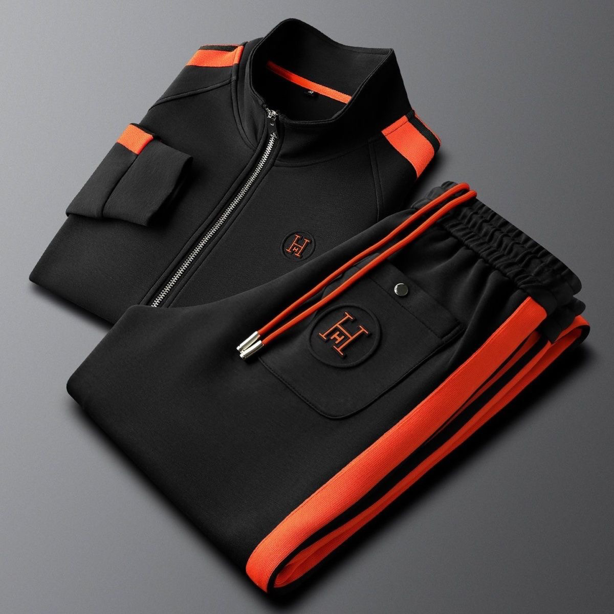 Liam | Stylish Men's Tracksuit Set with Contrast Stripes for Casual Wear 9