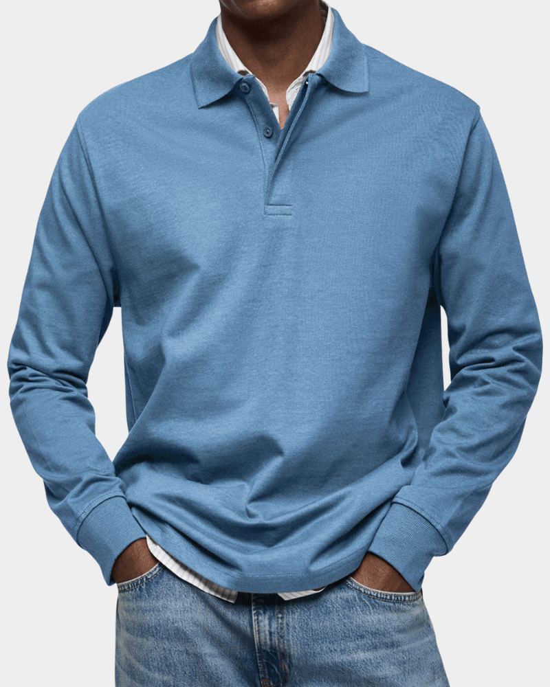 Liam | Stylish Textured Cotton Polo Shirt for Men - Perfect Golf Shirt 0