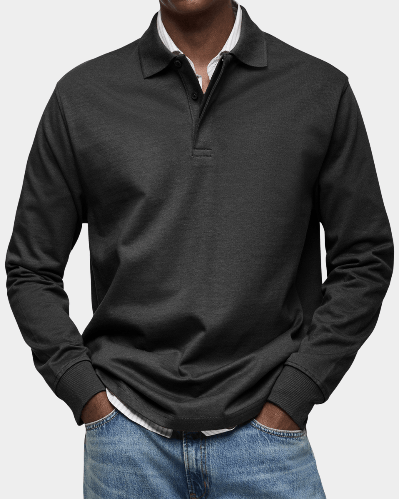 Liam | Stylish Textured Cotton Polo Shirt for Men - Perfect Golf Shirt 2