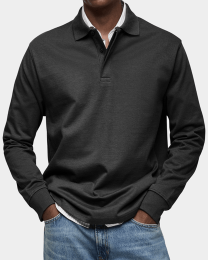 Liam | Stylish Textured Cotton Polo Shirt for Men - Perfect Golf Shirt 2