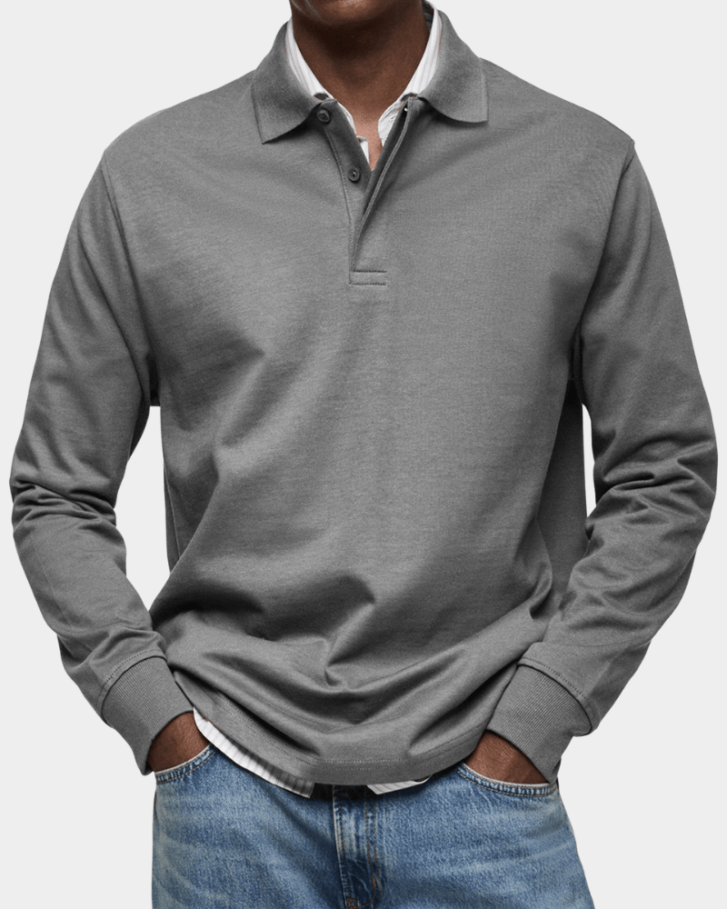Liam | Stylish Textured Cotton Polo Shirt for Men - Perfect Golf Shirt 4