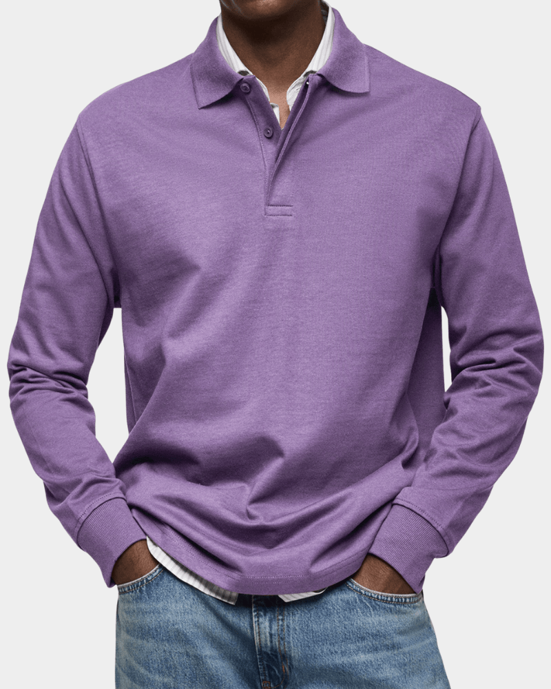 Liam | Stylish Textured Cotton Polo Shirt for Men - Perfect Golf Shirt 7