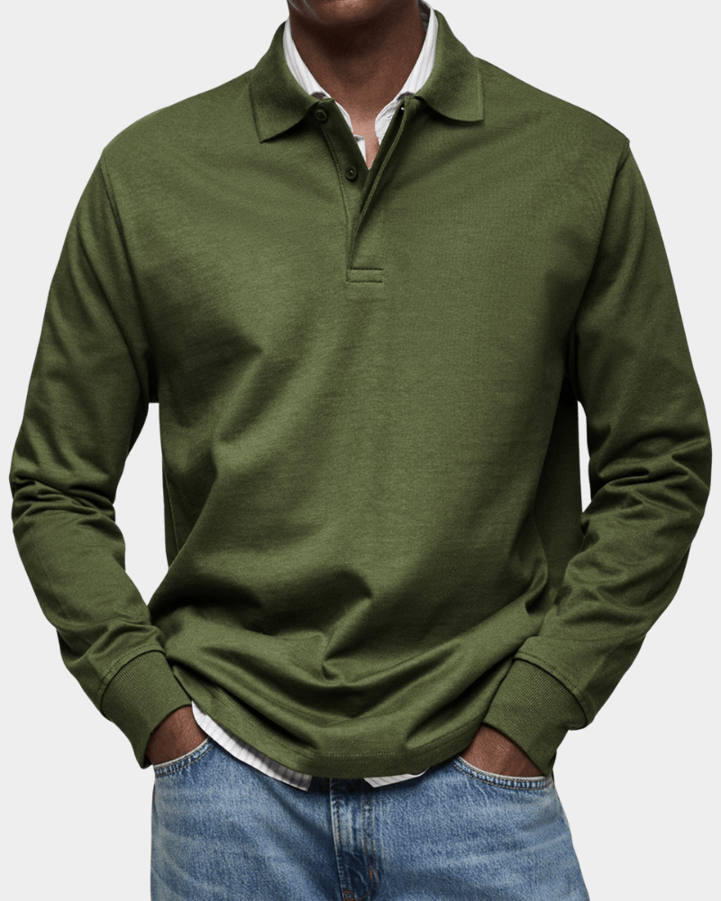 Liam | Stylish Textured Cotton Polo Shirt for Men - Perfect Golf Shirt 8