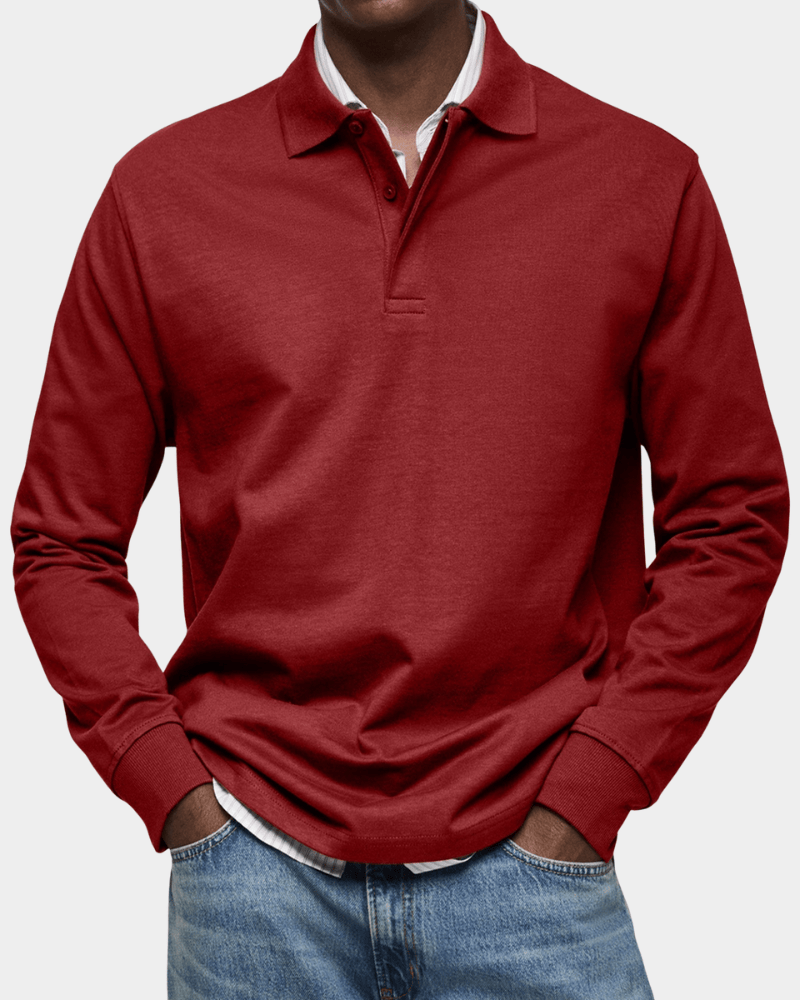 Liam | Stylish Textured Cotton Polo Shirt for Men - Perfect Golf Shirt 9