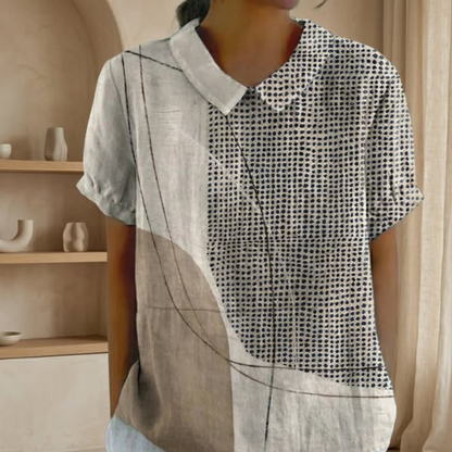Sophie | Chic Abstract Dot Blouse for Women - Stylish Patterned Shirt