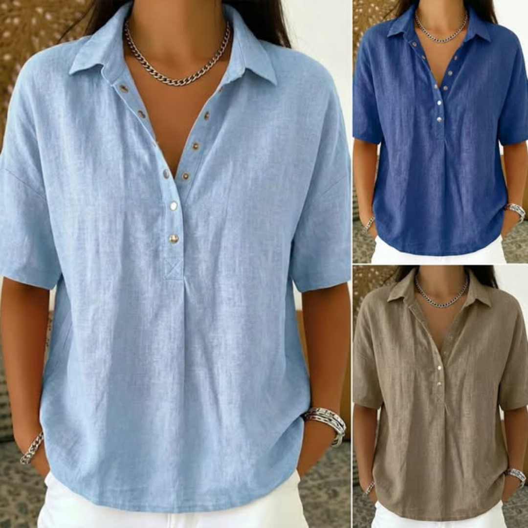 Jennifer | Stylish Blouse for Women with Elegant Collar and Button Details