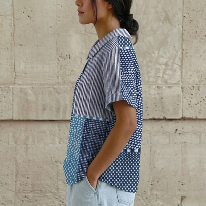Diane | Trendy Women's Blouses with Stylish Patchwork
