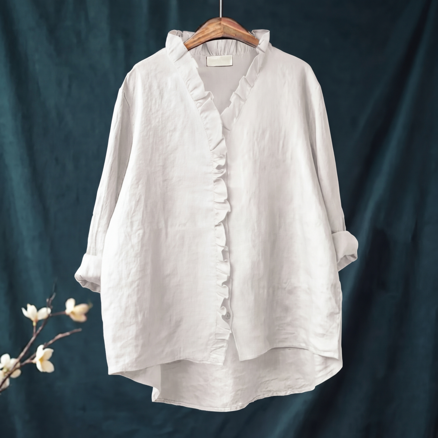 Leah | Stylish Women's Blouse with Ruffle Detail for Everyday Comfort