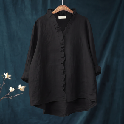 Leah | Stylish Women's Blouse with Ruffle Detail for Everyday Comfort